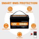 LiFePO4 सौर ऊर्जा भण्डारण पावर ब्याट्री 12V 100Ah